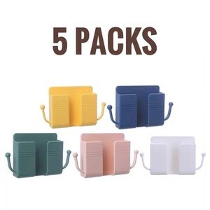 5 packs wall charging phone holder organizer